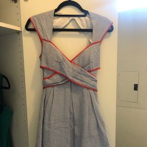 Jessica Simpson Searsucker contrast dress